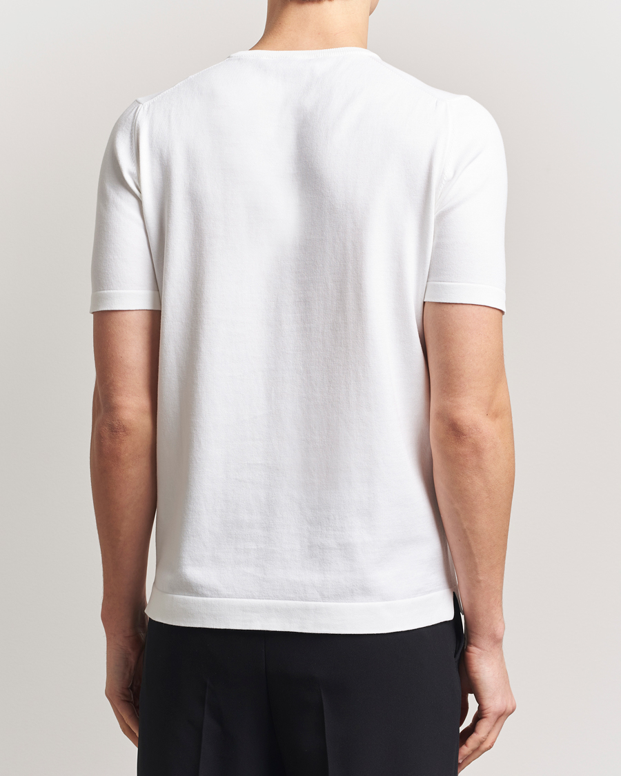 Homme | T-shirts | Gran Sasso | Cotton Knitted Crew Neck T-Shirt White