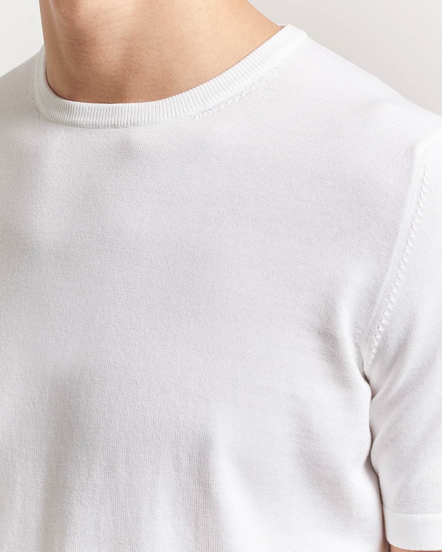 Homme | T-shirts | Gran Sasso | Cotton Knitted Crew Neck T-Shirt White