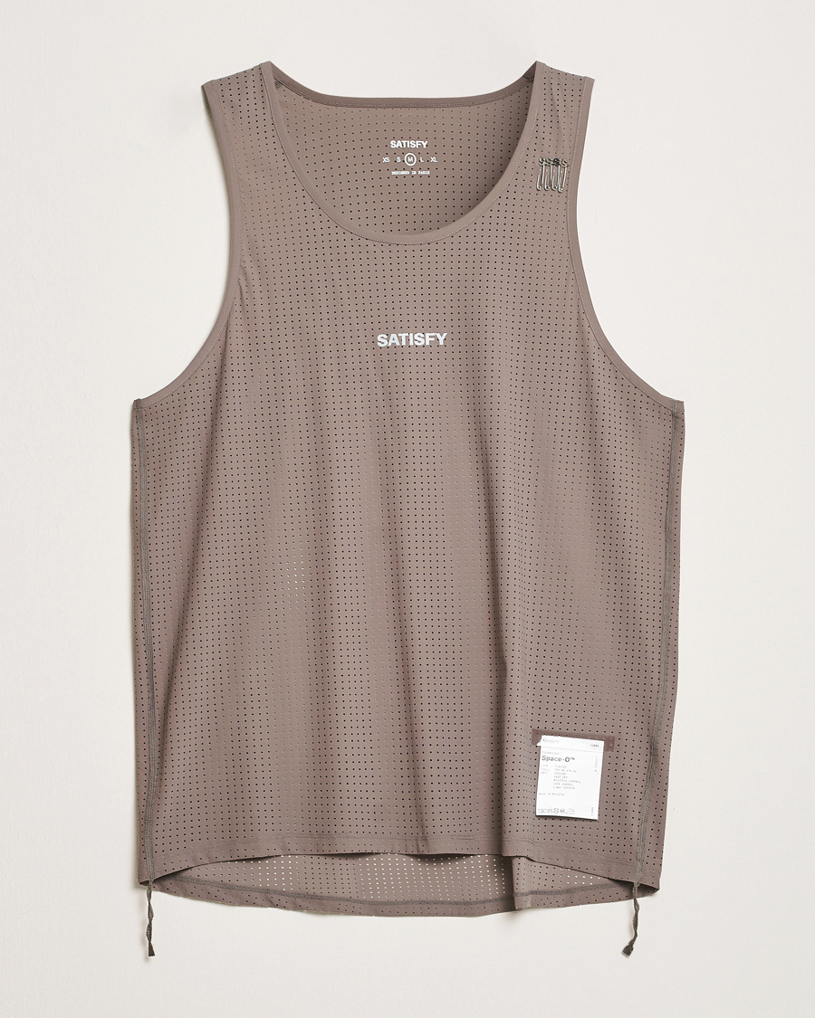 Homme | T-shirts | Satisfy | Space-O Singlet Taupe