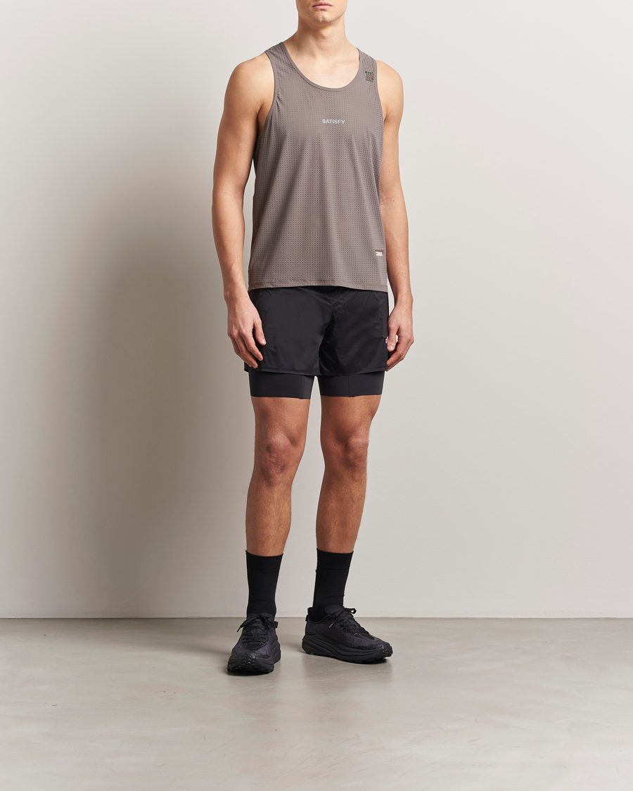 Homme | T-shirts | Satisfy | Space-O Singlet Taupe