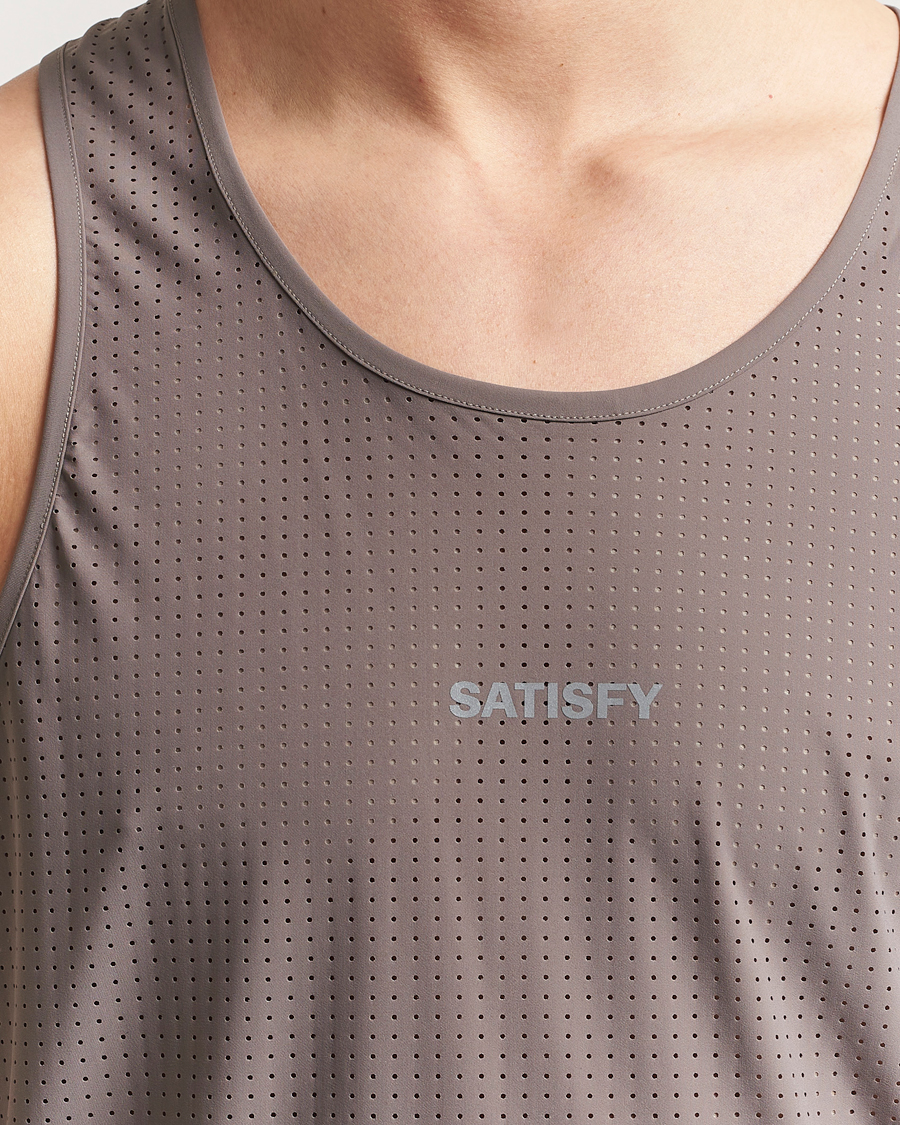 Homme | T-shirts | Satisfy | Space-O Singlet Taupe