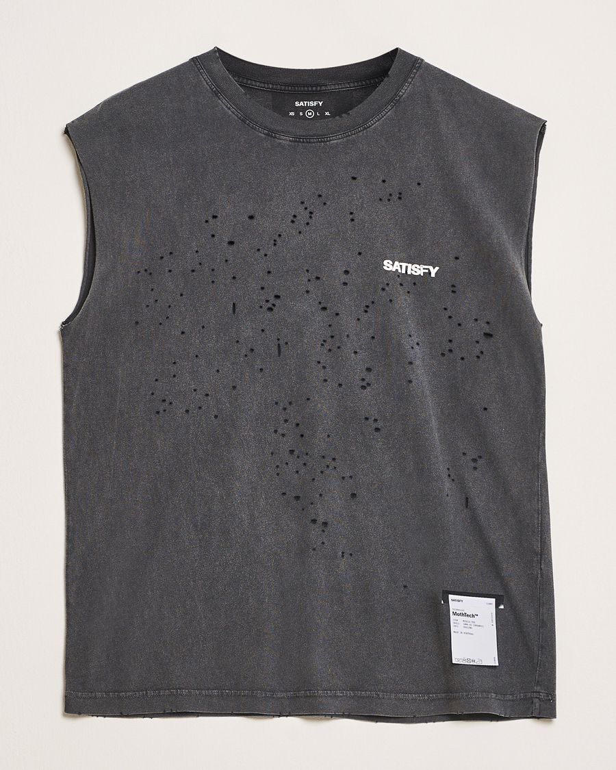 Homme | T-shirts | Satisfy | MothTech Muscle Tee Aged Black