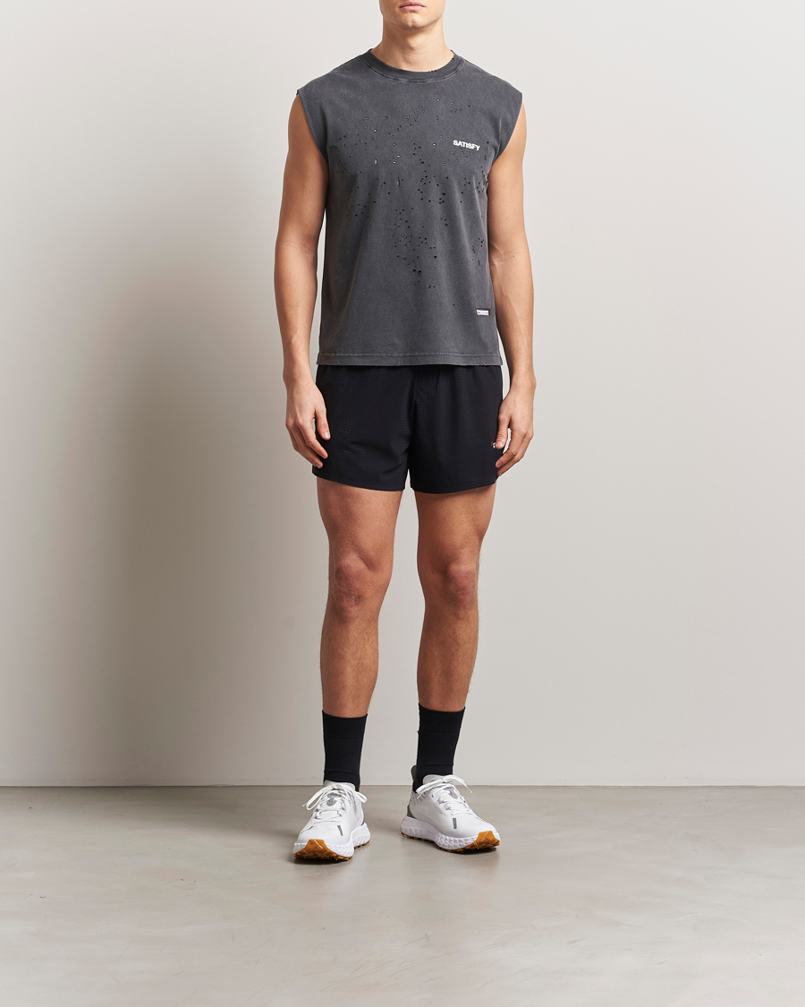 Homme | T-shirts | Satisfy | MothTech Muscle Tee Aged Black