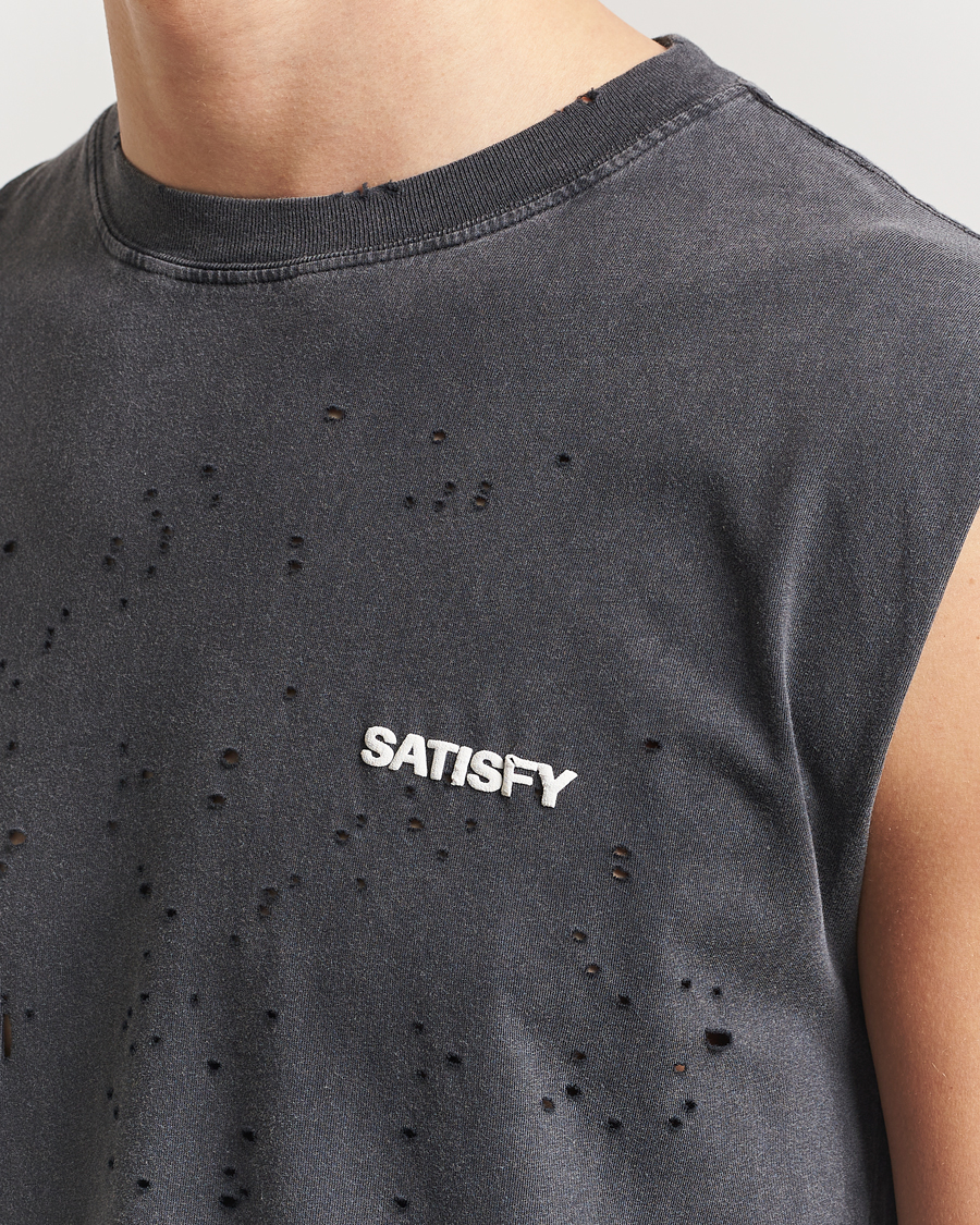 Homme | T-shirts | Satisfy | MothTech Muscle Tee Aged Black