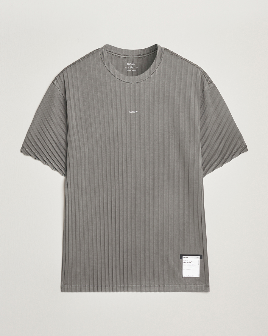 Homme | T-shirts | Satisfy | Pleated AuraLite T-Shirt Mineral Graphite