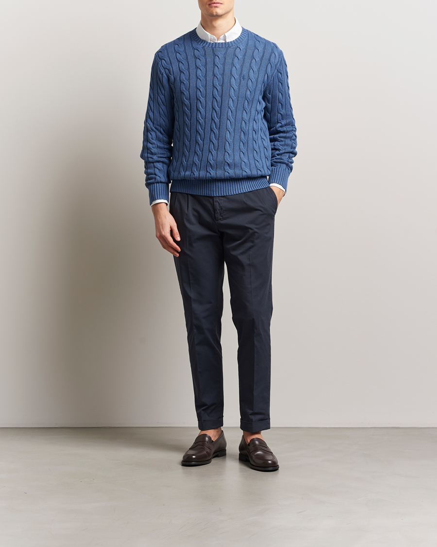 Homme | Pulls Et Tricots | Polo Ralph Lauren | Cotton Cable Pullover Bright Blue