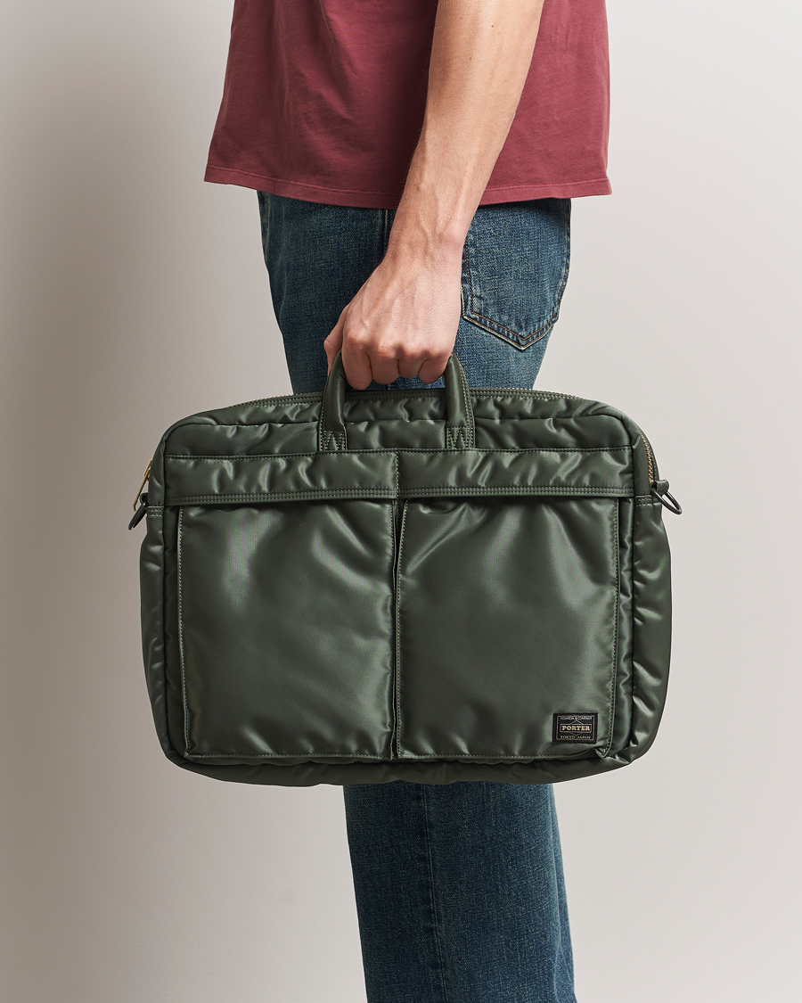 Homme | Sacs | Porter-Yoshida & Co. | Porter-Yoshida & Co.Tanker 2Way Document BagSage Green