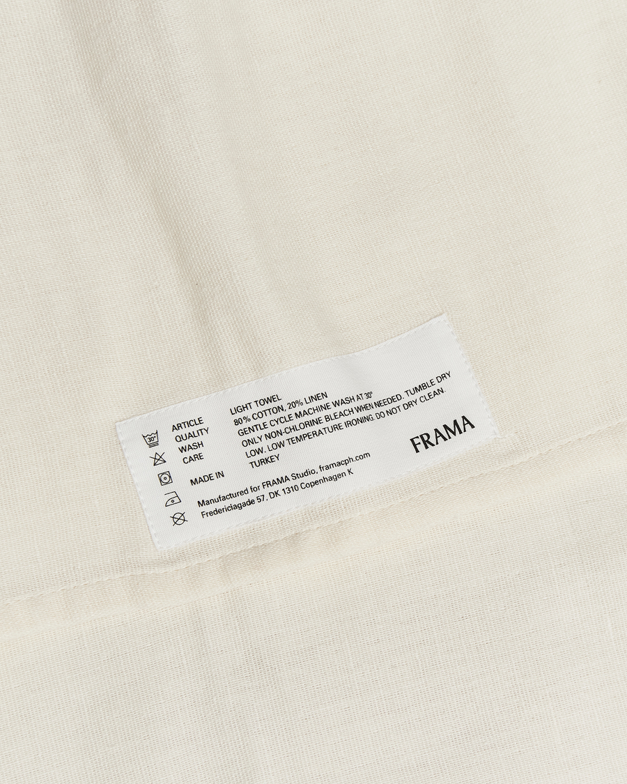 Homme | Tissus | Frama | Light Bath Towel 70X140cm Bone White