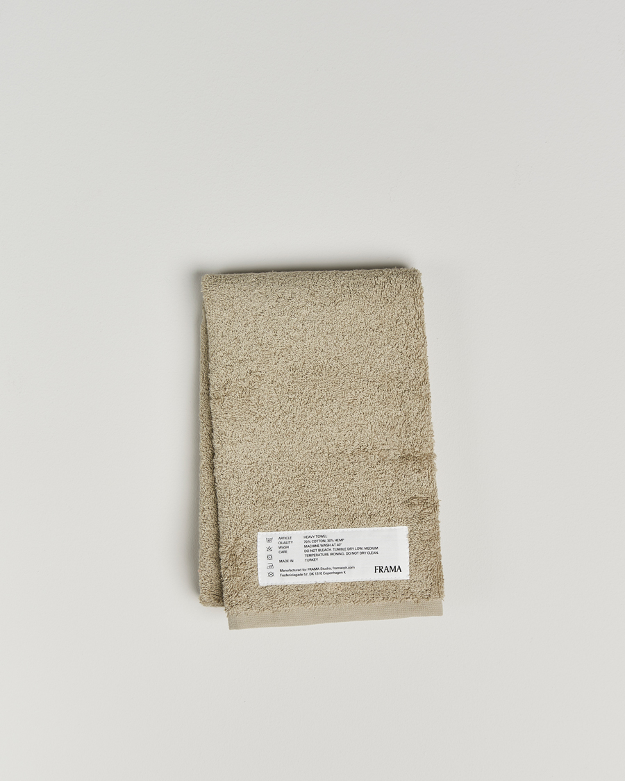 Homme | Tissus | Frama | Heavy Hand Towel 50x80cm Sage Green