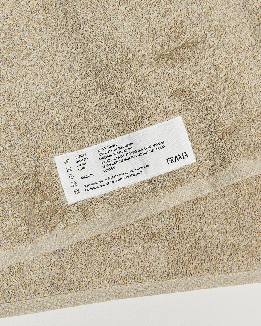 Homme | Tissus | Frama | Heavy Hand Towel 50x80cm Sage Green