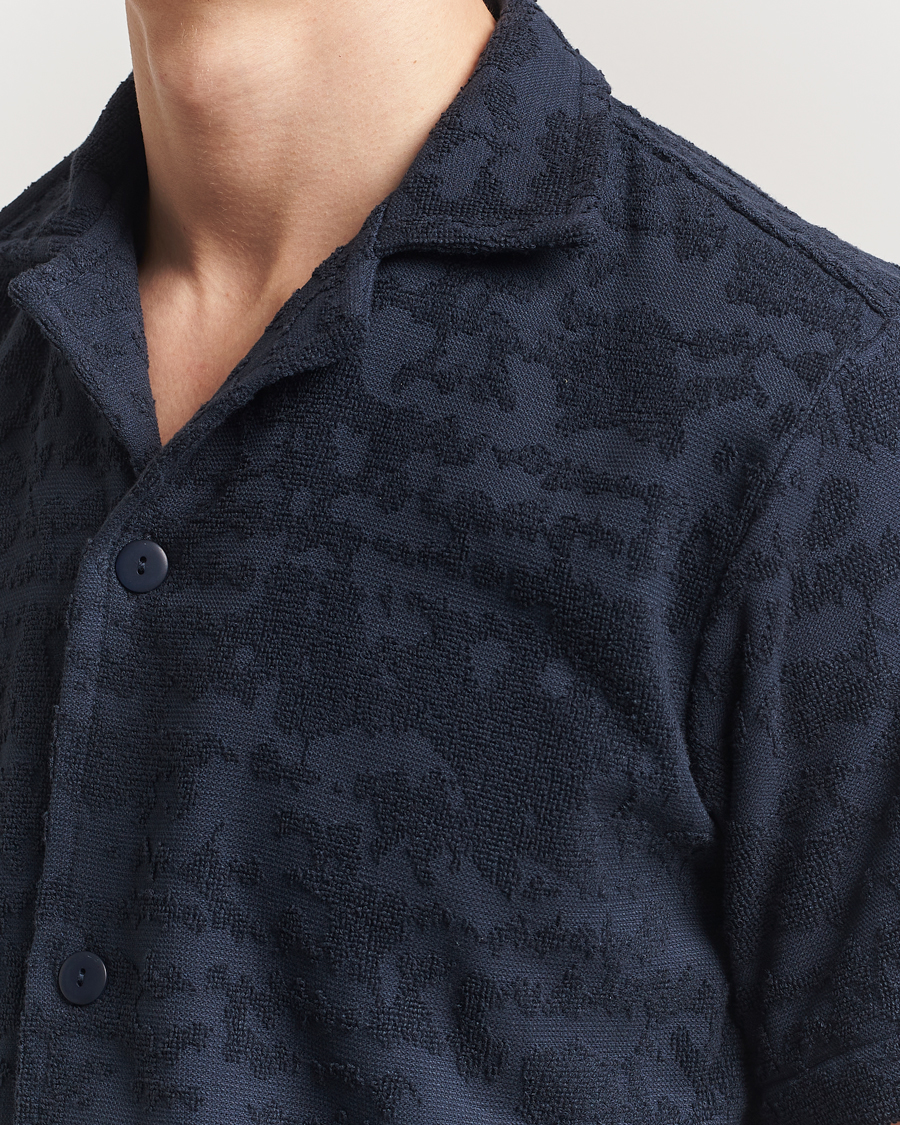 Homme | Chemises | OAS | Short Sleeve Cuba Terry Shirt Night Lagoon