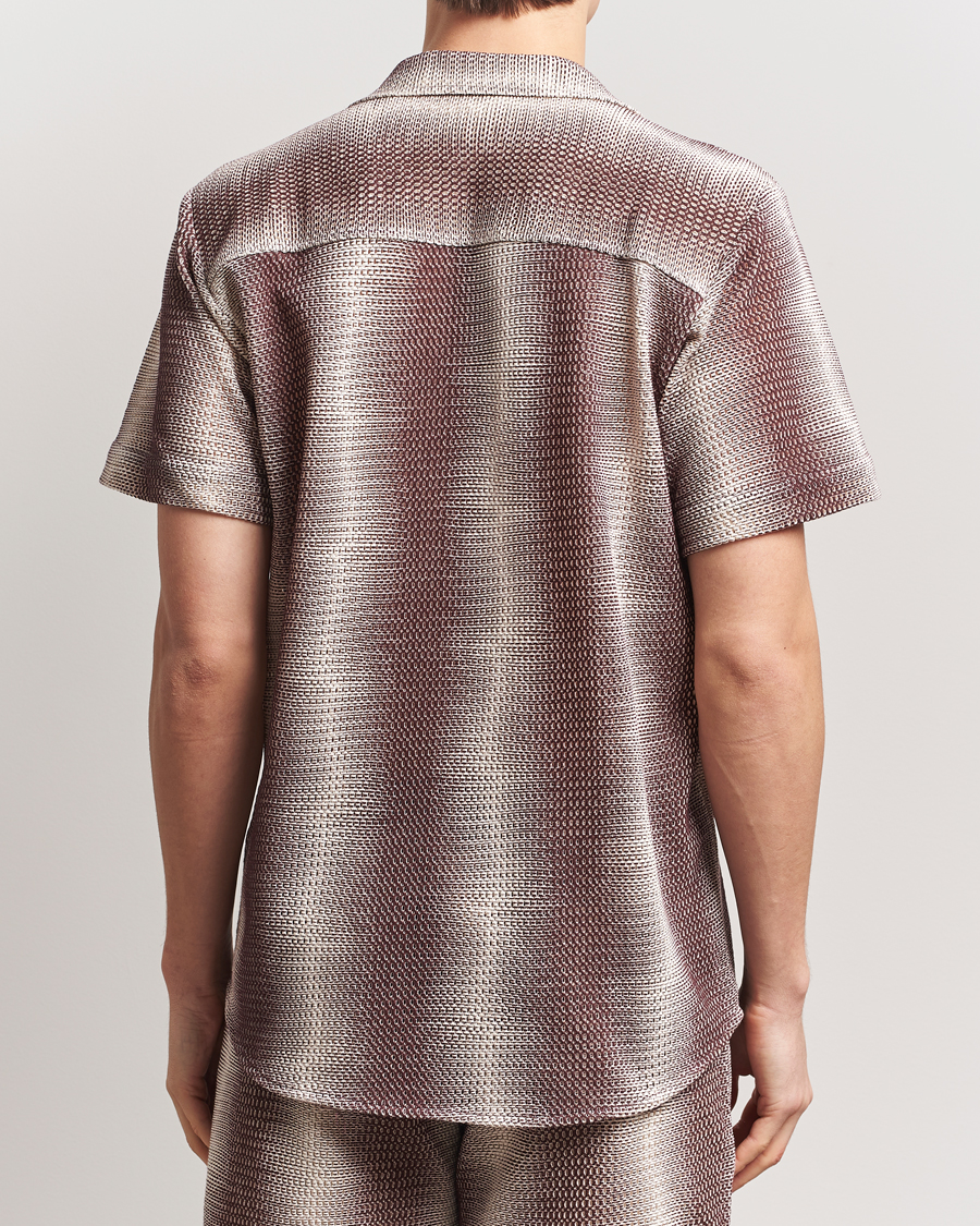 Homme | Chemises | OAS | Short Sleeve Cuba Net Shirt Merlot Echo