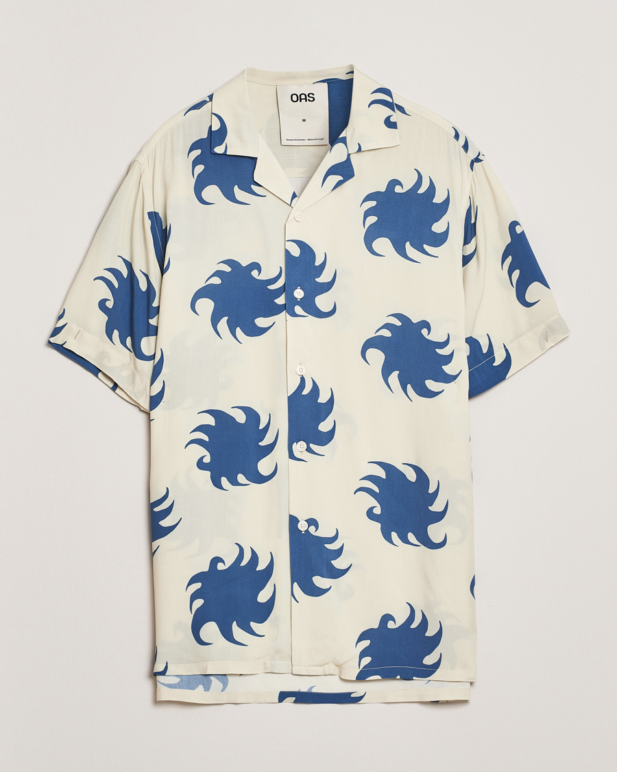 Homme | Chemises | OAS | Viscose Resort Short Sleeve Shirt Sky Ember