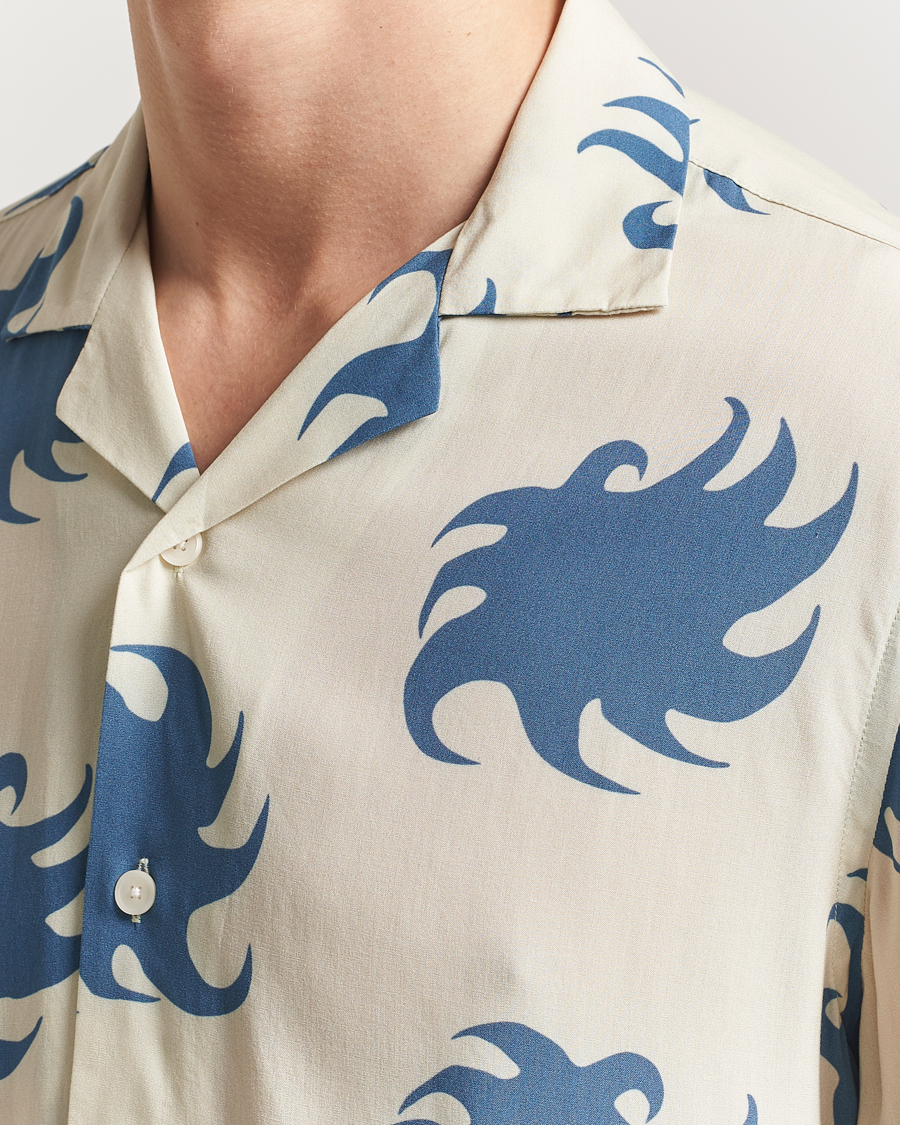 Homme | Chemises | OAS | Viscose Resort Short Sleeve Shirt Sky Ember