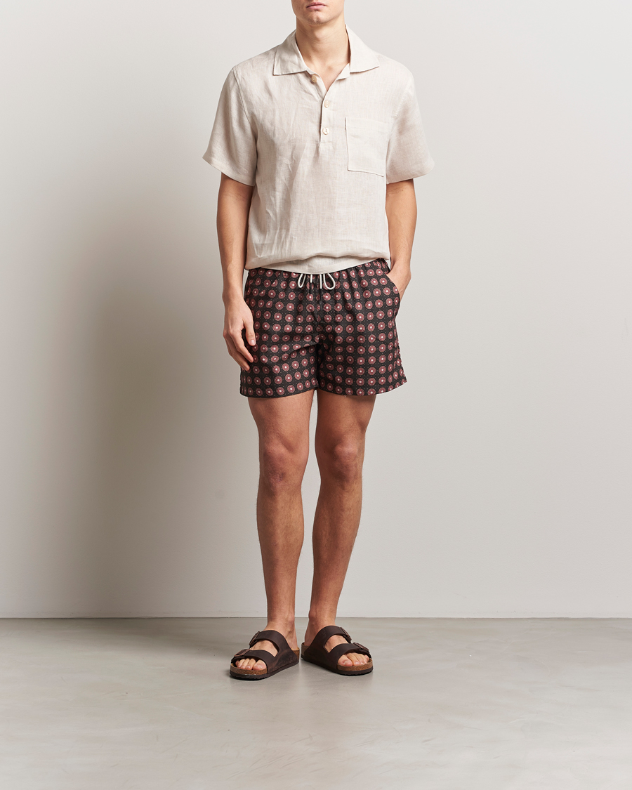 Homme | Maillots De Bain | OAS | Printed Swimshorts Coffe Lumo