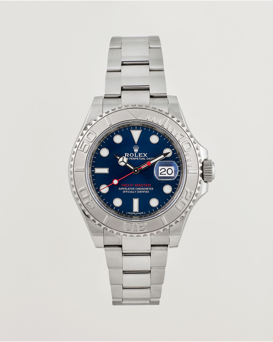Homme | Rolex Pre-Owned Yacht Master Oyster Perpetual Steel Platinum | Rolex Pre-Owned | Yacht Master Oyster Perpetual Steel Platinum