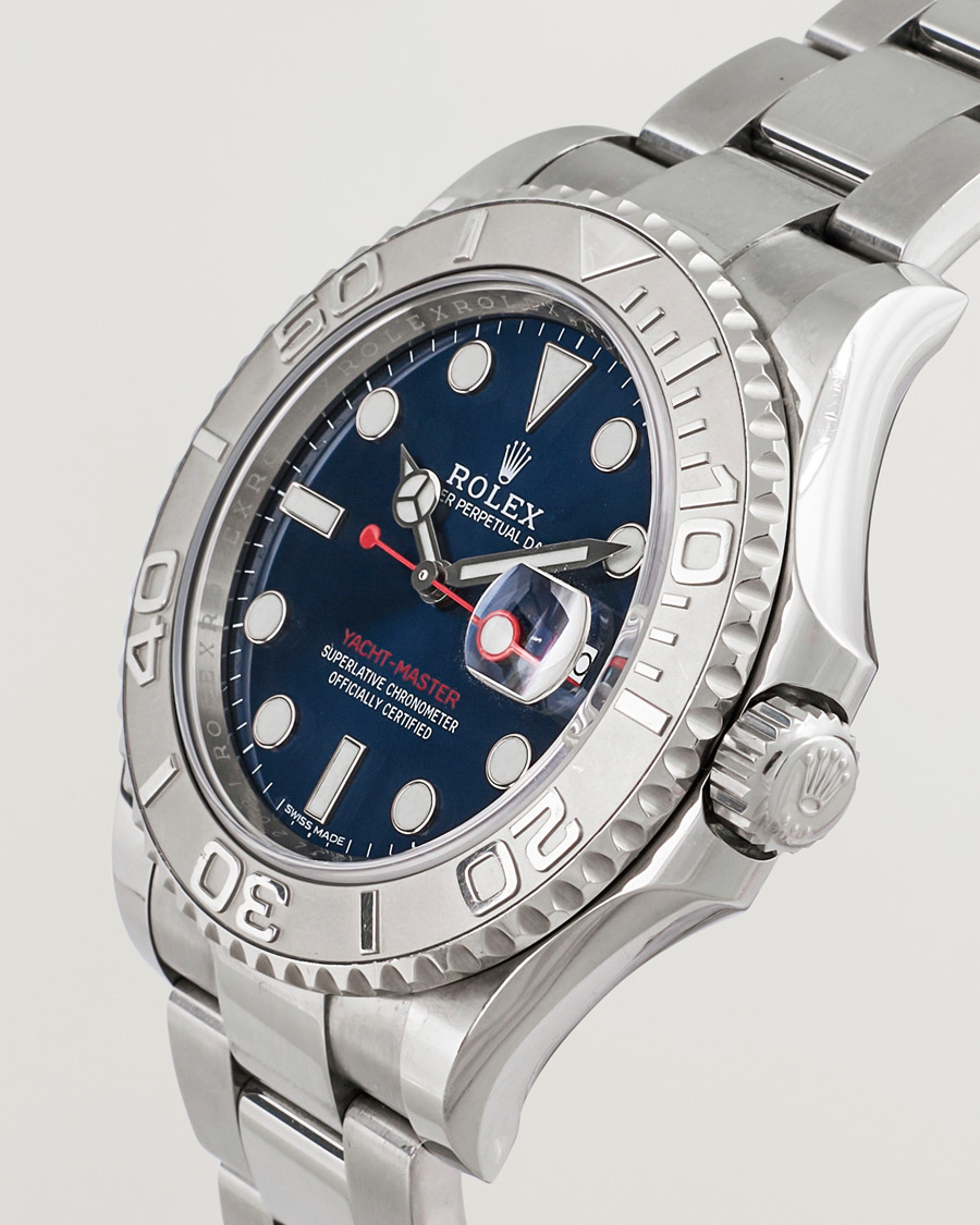 Homme | Rolex Pre-Owned Yacht Master Oyster Perpetual Steel Platinum | Rolex Pre-Owned | Yacht Master Oyster Perpetual Steel Platinum