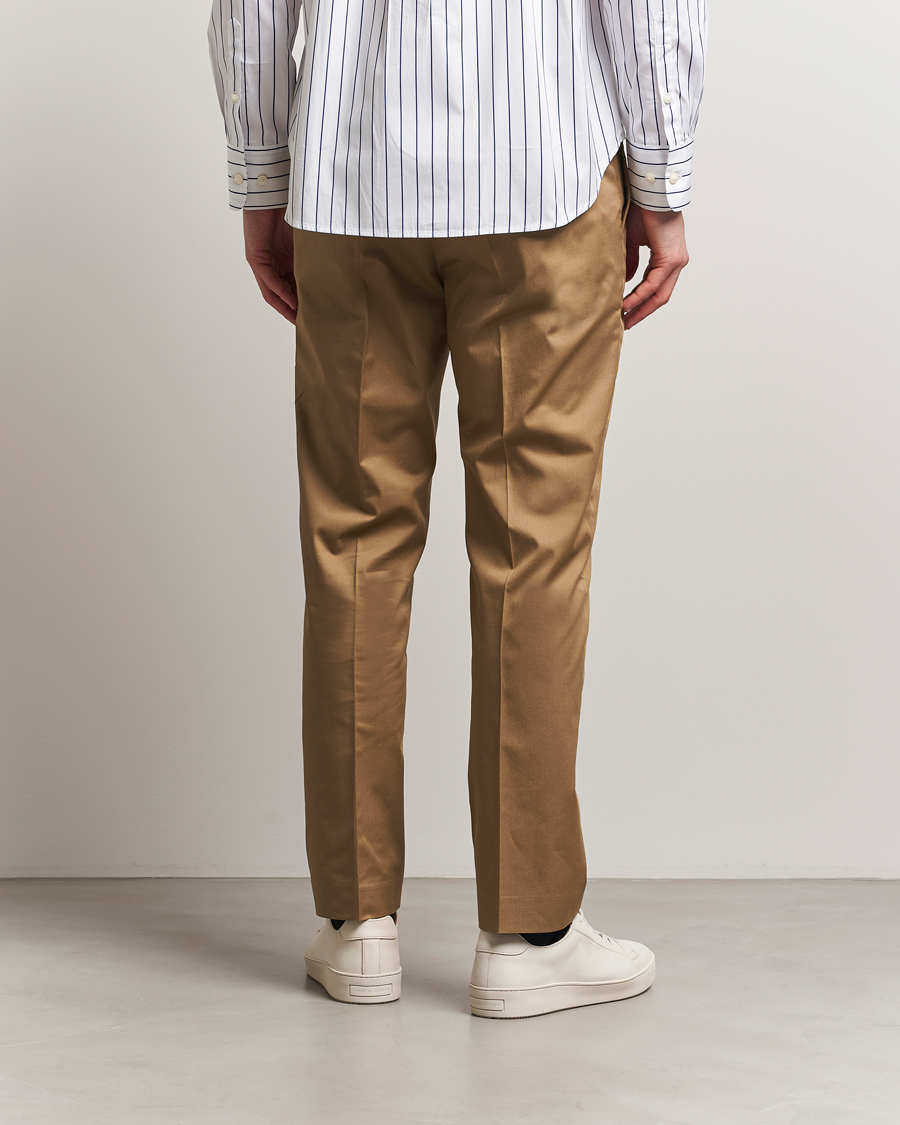 Homme | Pantalons | Tiger of Sweden | Tannen Cotton Drawstring Trousers Beige