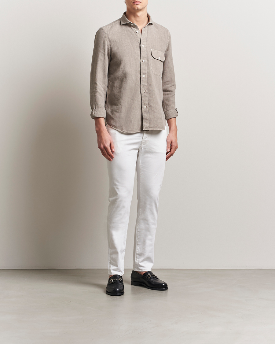 Homme | Pantalons | Jacob Cohën | Bard Slim Fit 5-Pocket Pants White