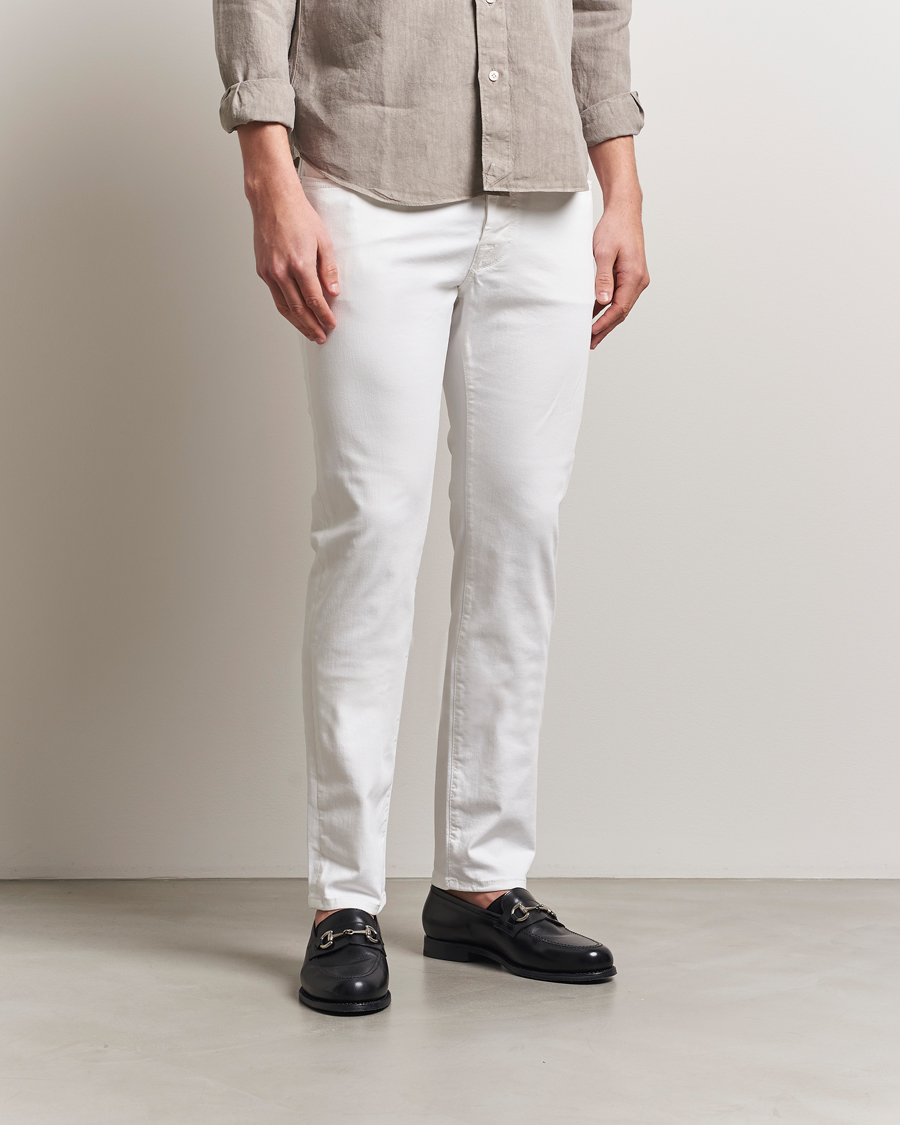 Homme | Pantalons | Jacob Cohën | Bard Slim Fit 5-Pocket Pants White
