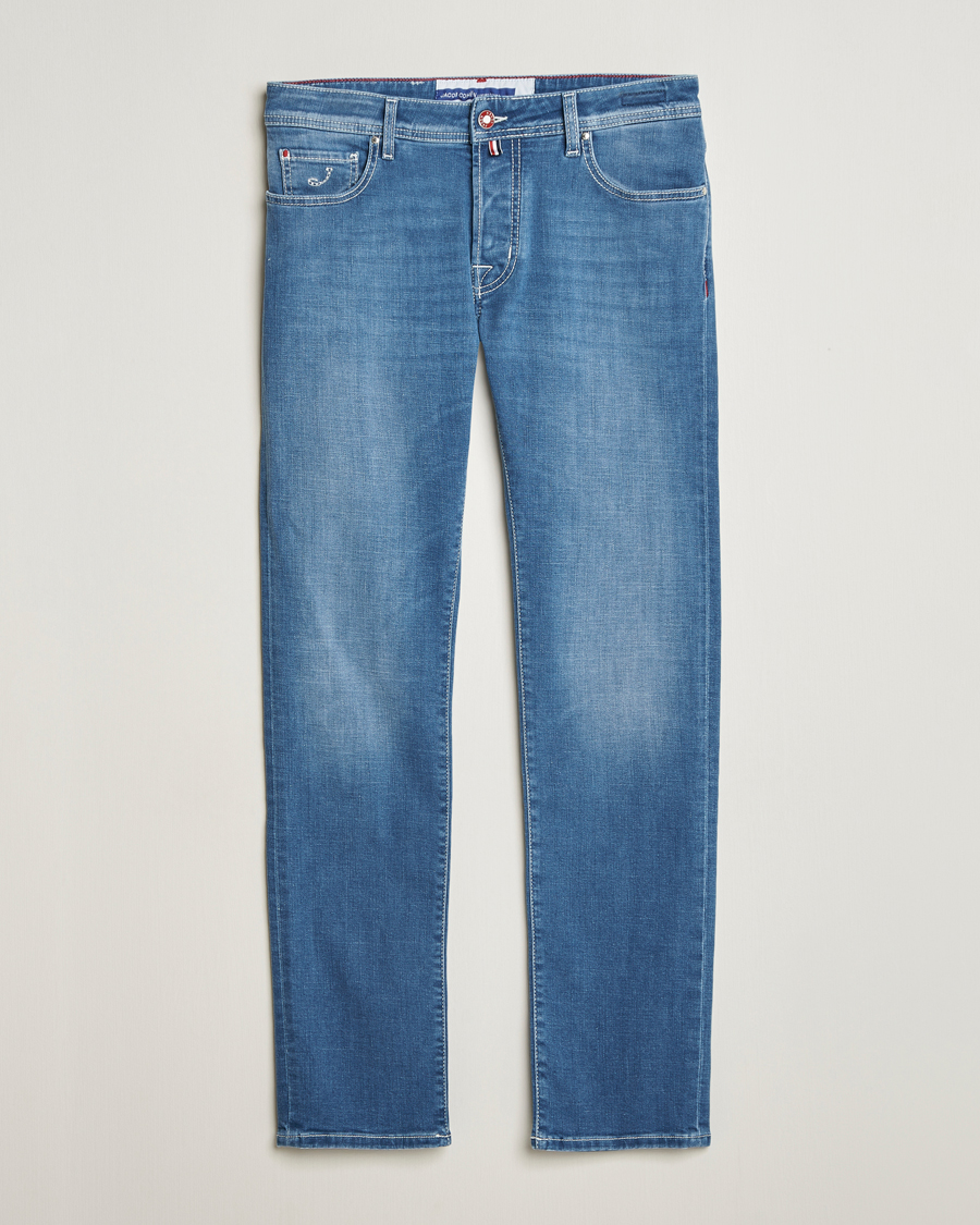 Homme | Jeans | Jacob Cohën | Bard Slim Fit Stretch Vintage Jeans Medium Blue