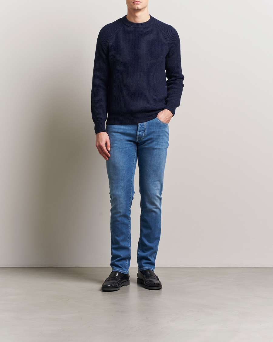 Homme | Jeans | Jacob Cohën | Bard Slim Fit Stretch Vintage Jeans Medium Blue