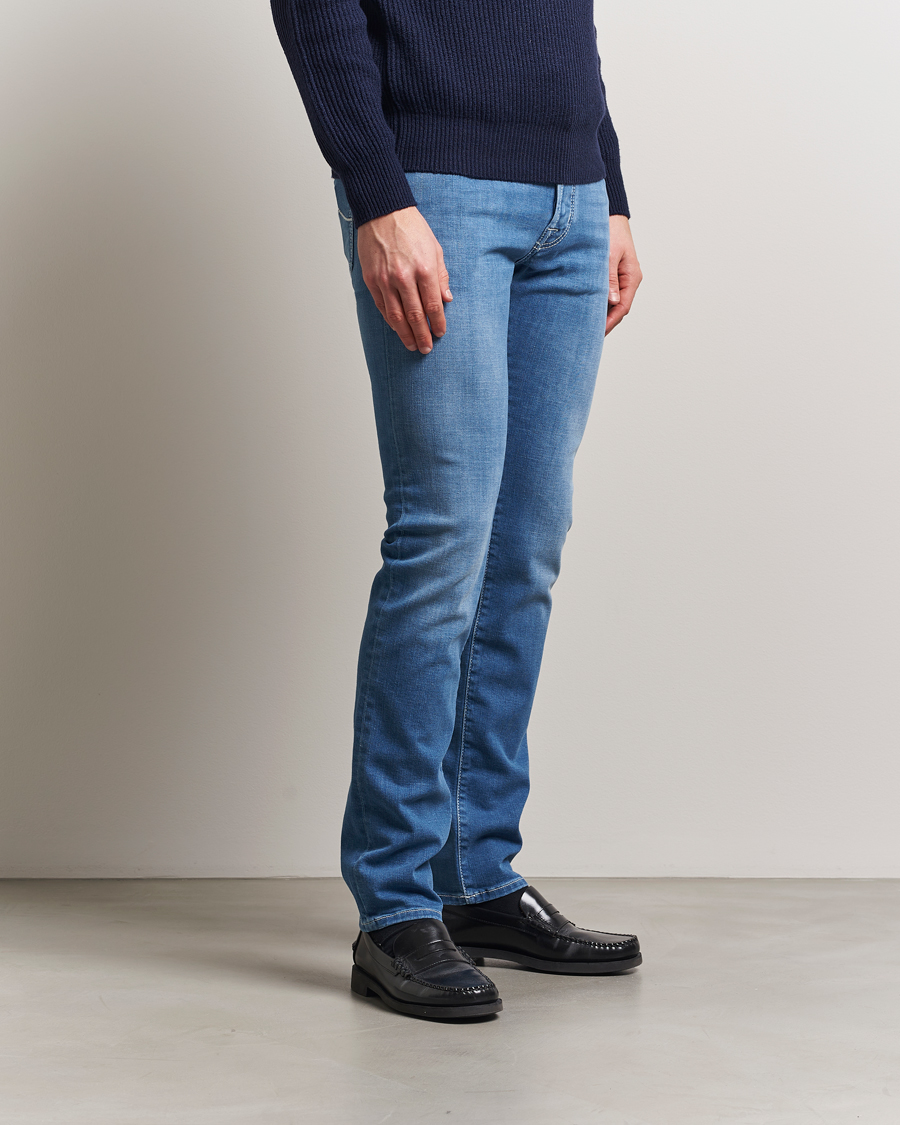 Homme | Jeans | Jacob Cohën | Bard Slim Fit Stretch Vintage Jeans Medium Blue