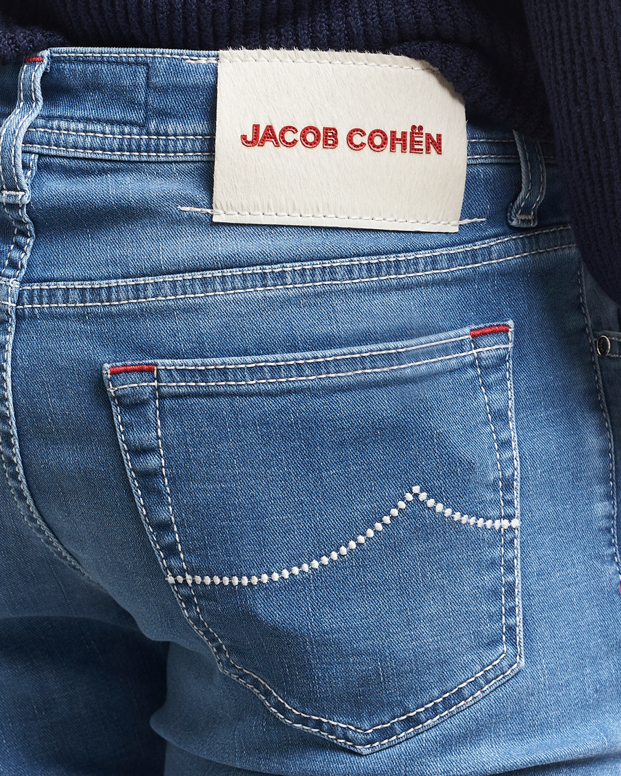 Homme | Jeans | Jacob Cohën | Bard Slim Fit Stretch Vintage Jeans Medium Blue