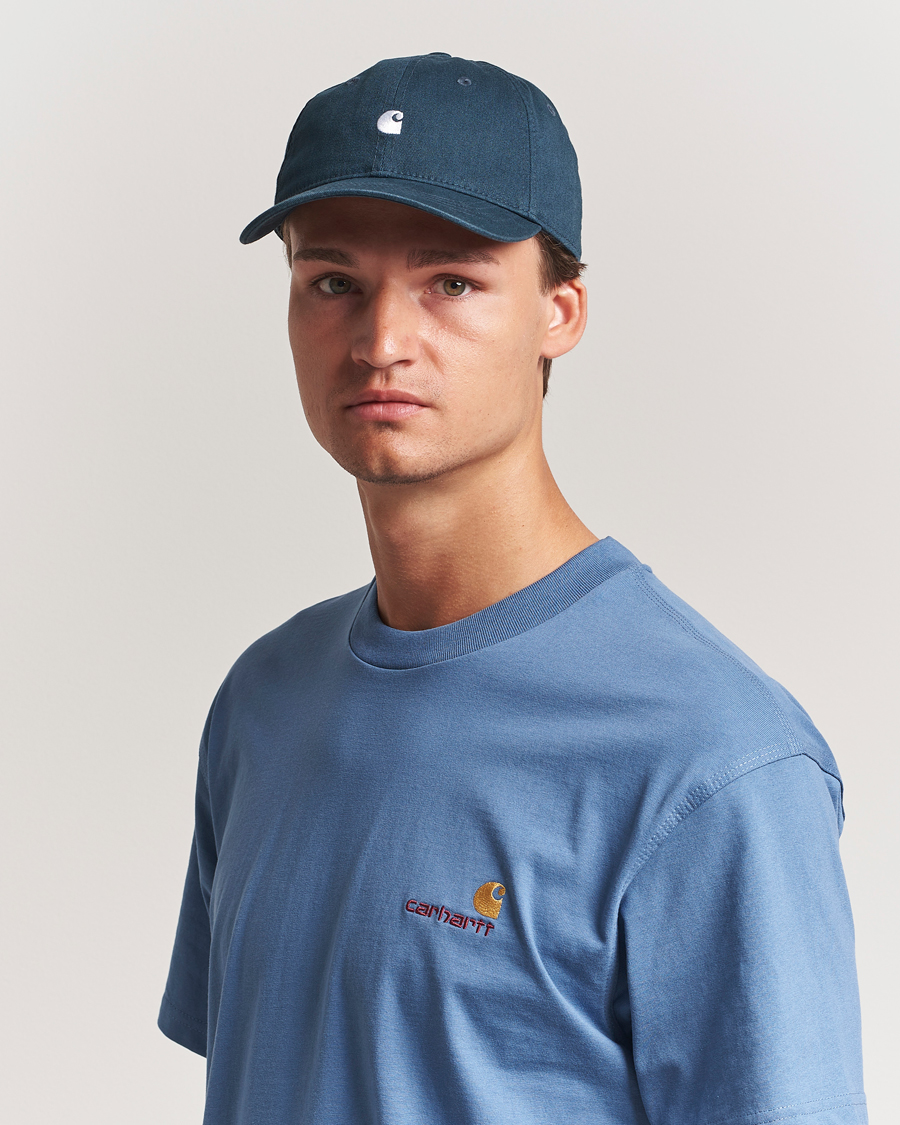 Homme | Carhartt WIP Madison Logo Cap Deep Lagoon | Carhartt WIP | Madison Logo Cap Deep Lagoon