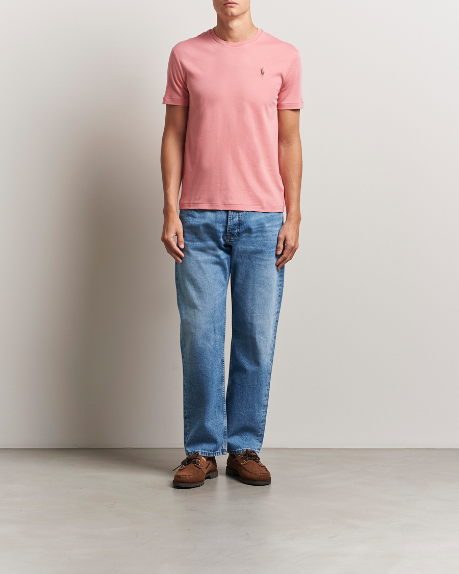 Homme | T-shirts | Polo Ralph Lauren | Luxury Pima Cotton Crew Neck T-Shirt Desert Rose