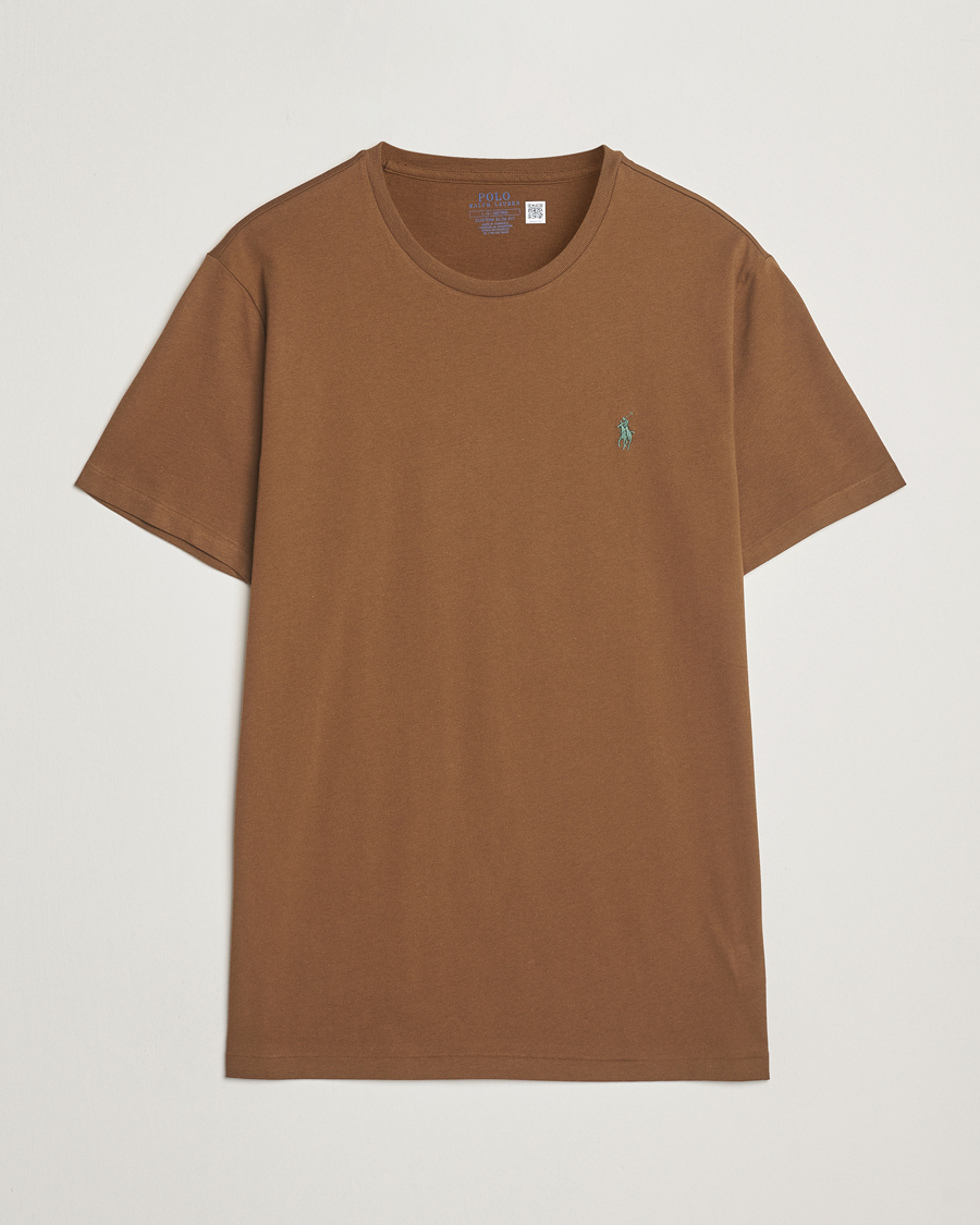Homme | T-shirts | Polo Ralph Lauren | Custom Slim Fit Crew Neck T-Shirt Nature Brown