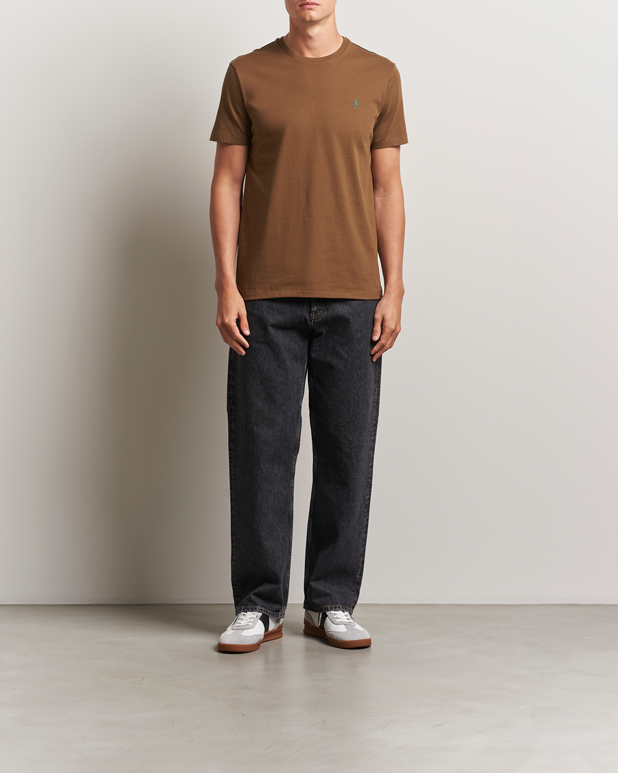 Homme | T-shirts | Polo Ralph Lauren | Custom Slim Fit Crew Neck T-Shirt Nature Brown