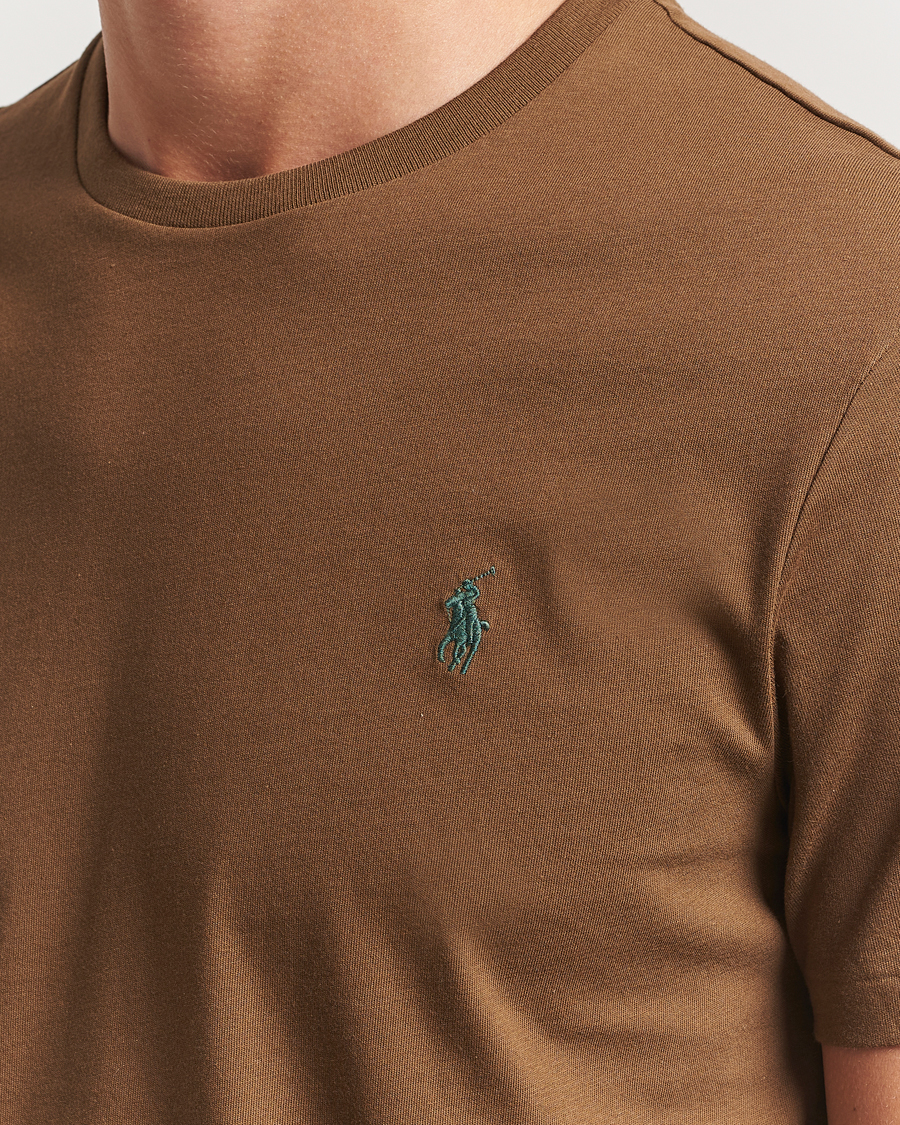 Homme | T-shirts | Polo Ralph Lauren | Custom Slim Fit Crew Neck T-Shirt Nature Brown