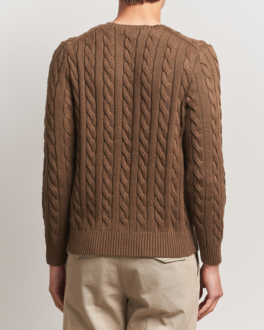 Homme | Pulls Et Tricots | Polo Ralph Lauren | Cotton Cable Pullover Coffee Brown Heather