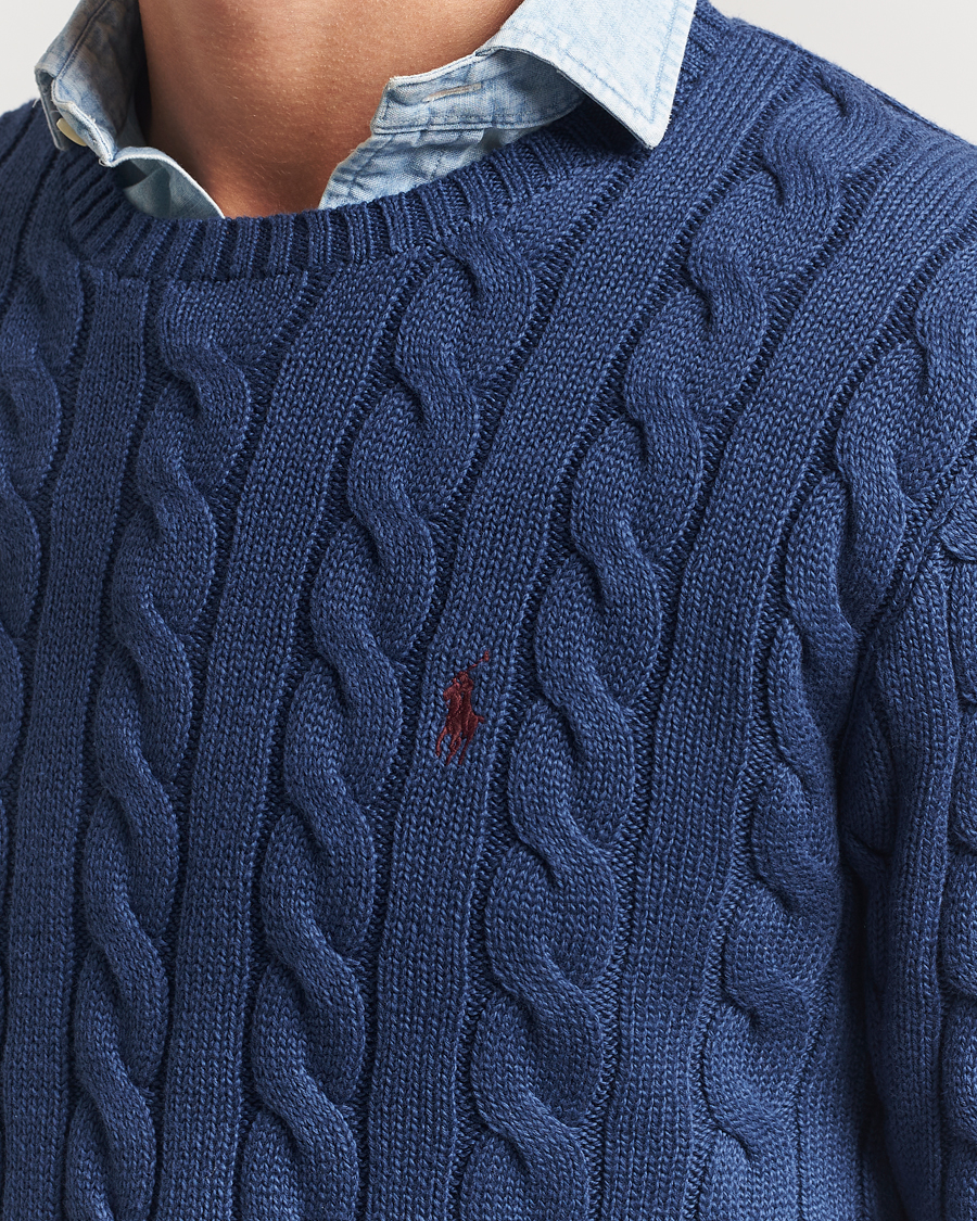 Homme | Pulls Et Tricots | Polo Ralph Lauren | Cotton Cable Pullover Light Navy