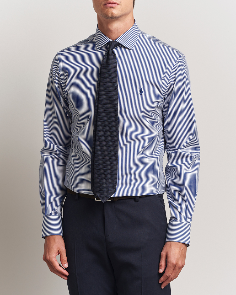 Homme | Chemises | Polo Ralph Lauren | Slim Fit Stripe Dress Shirt Royal/White