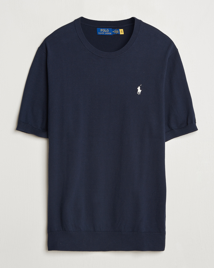 Homme | T-shirts | Polo Ralph Lauren | Knitted Short Sleeve Tee Hunter Navy