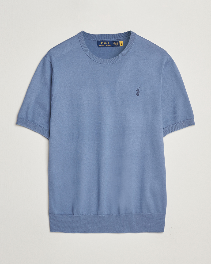 Homme | T-shirts | Polo Ralph Lauren | Knitted Short Sleeve Tee Capri Blue