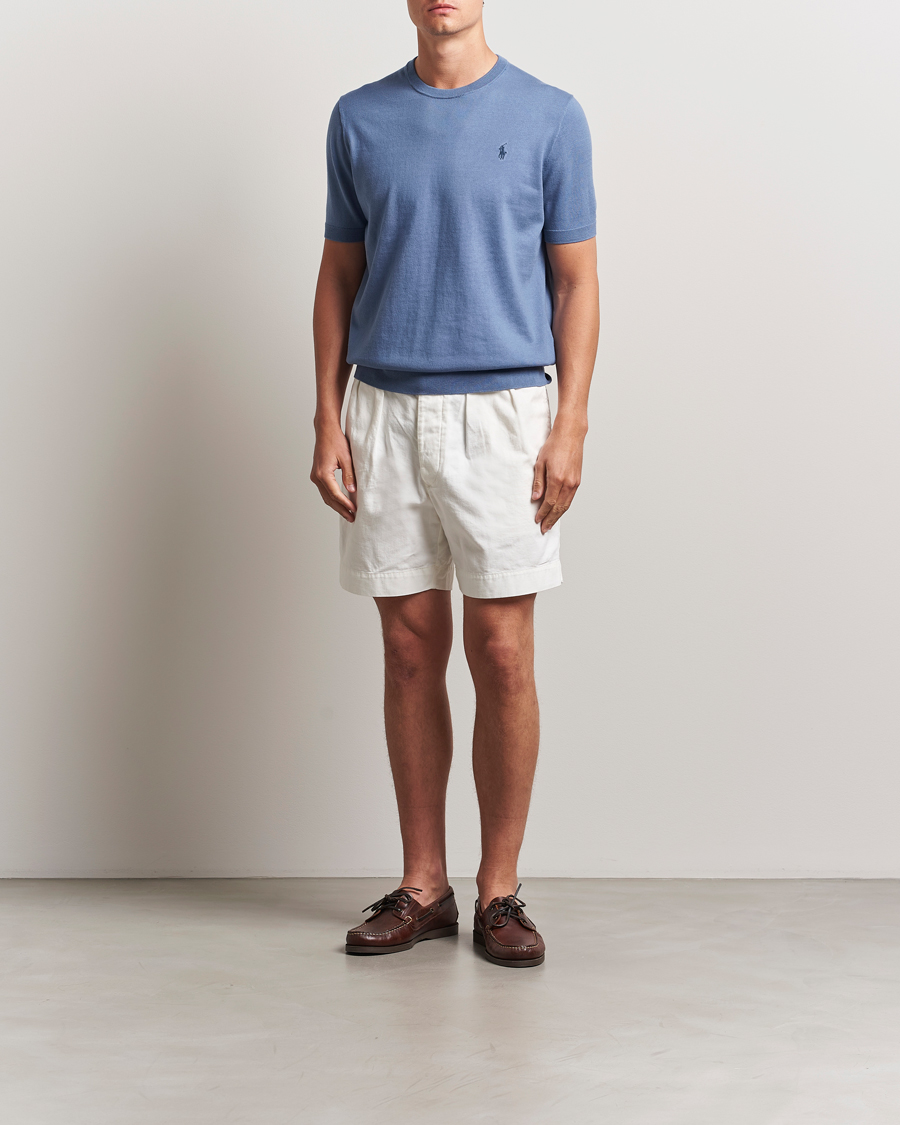 Homme | T-shirts | Polo Ralph Lauren | Knitted Short Sleeve Tee Capri Blue