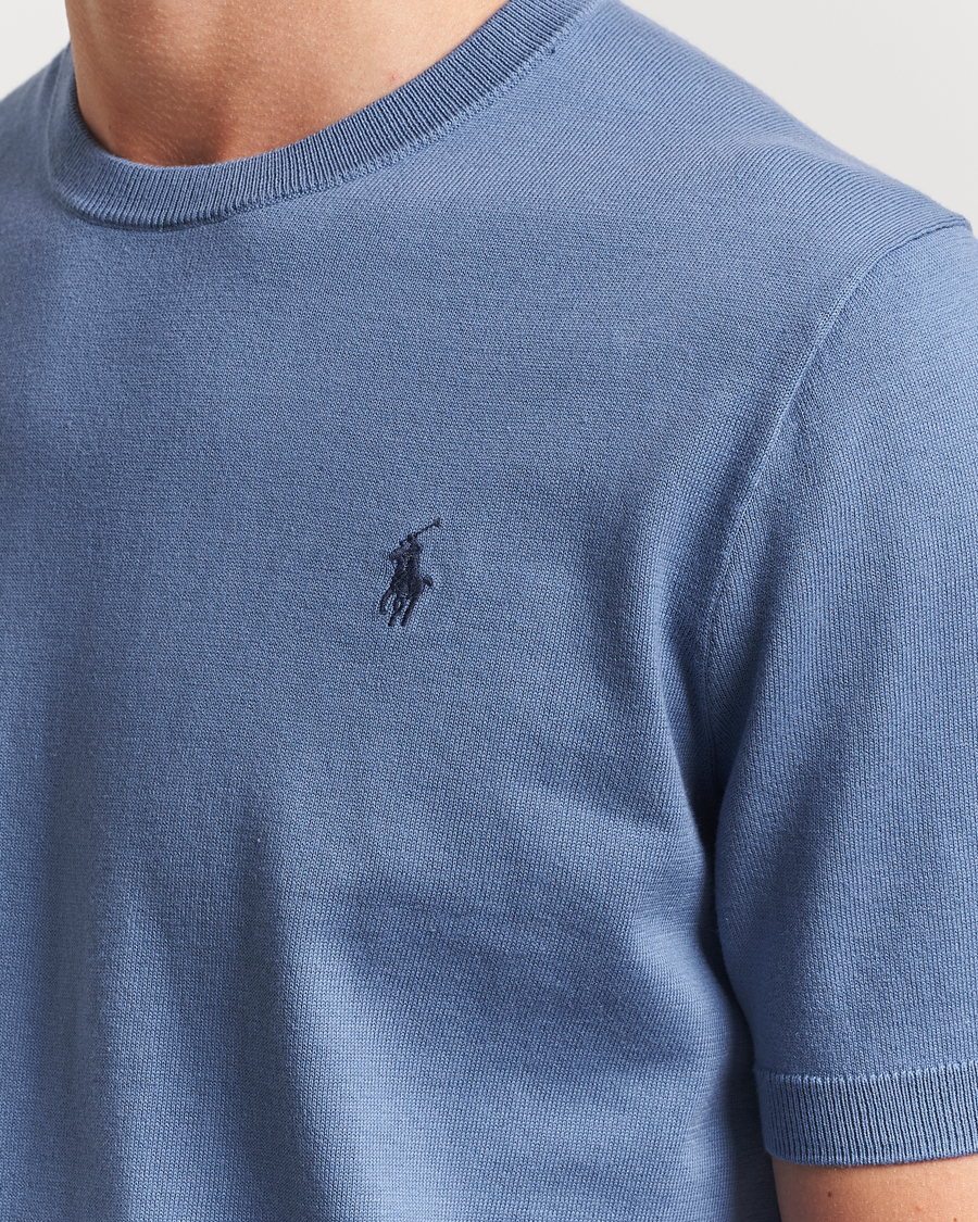 Homme | T-shirts | Polo Ralph Lauren | Knitted Short Sleeve Tee Capri Blue