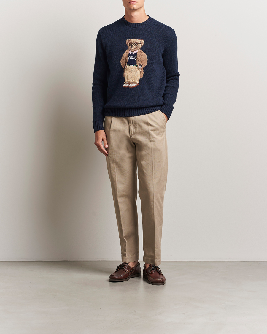 Homme | Pulls Et Tricots | Polo Ralph Lauren | Linen/Cotton Bear Pullover Bear Navy