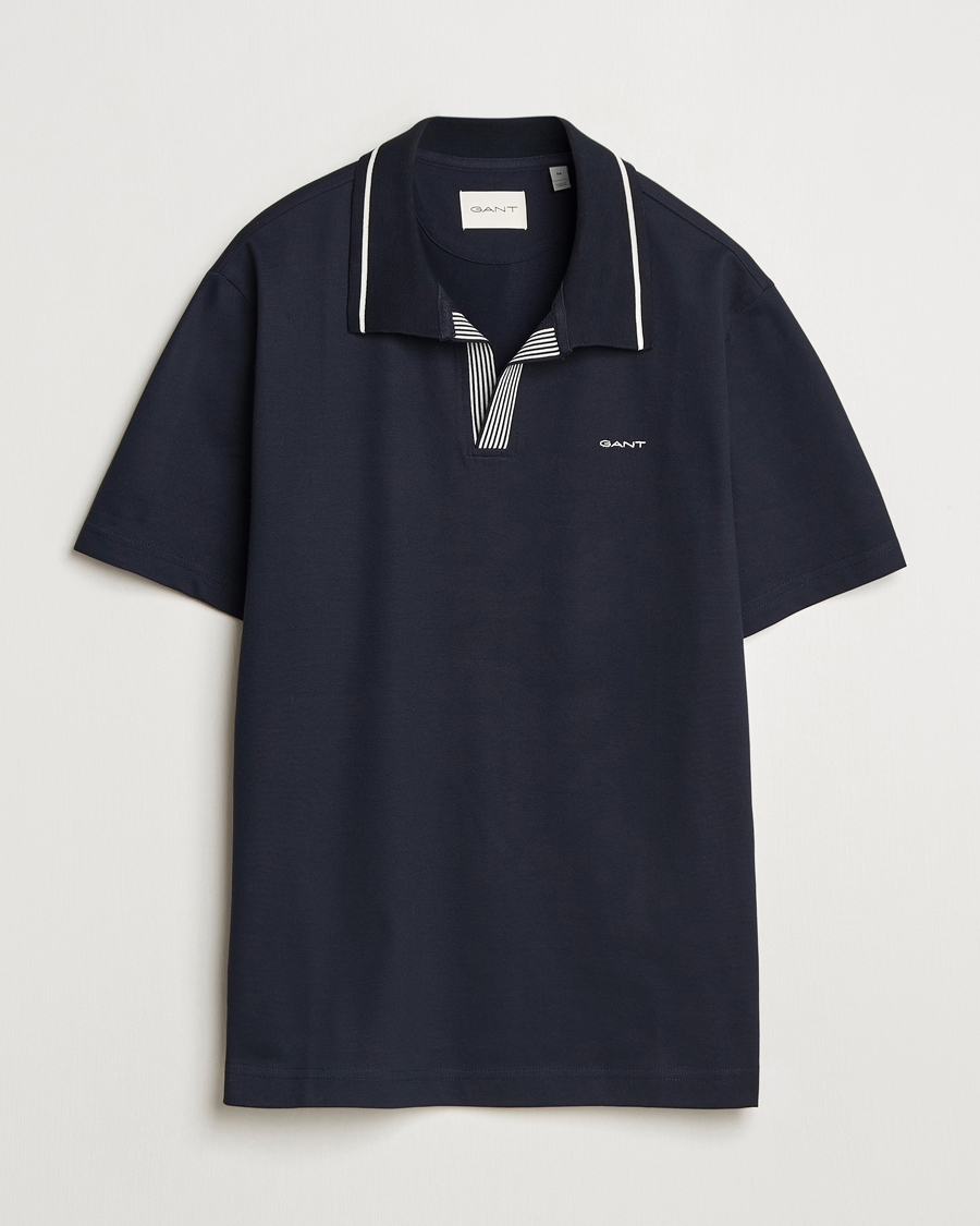 Homme | Polos | Gant | Tipping Polo Evening Blue
