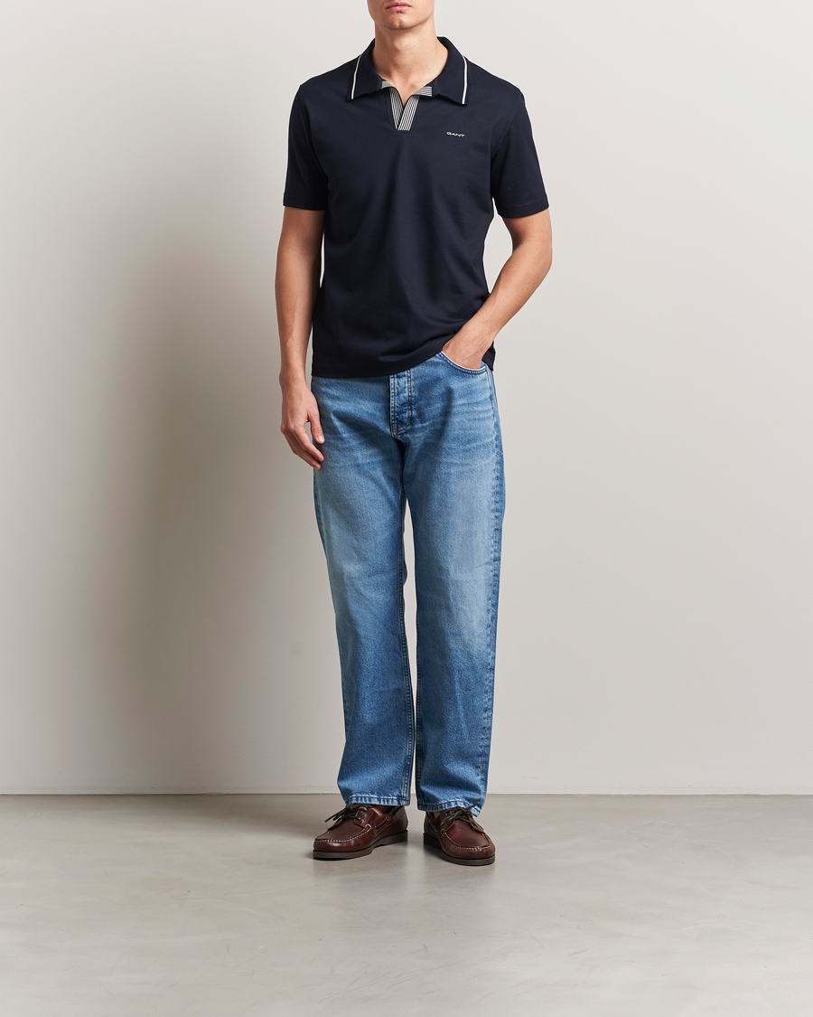 Homme | Polos | Gant | Tipping Polo Evening Blue