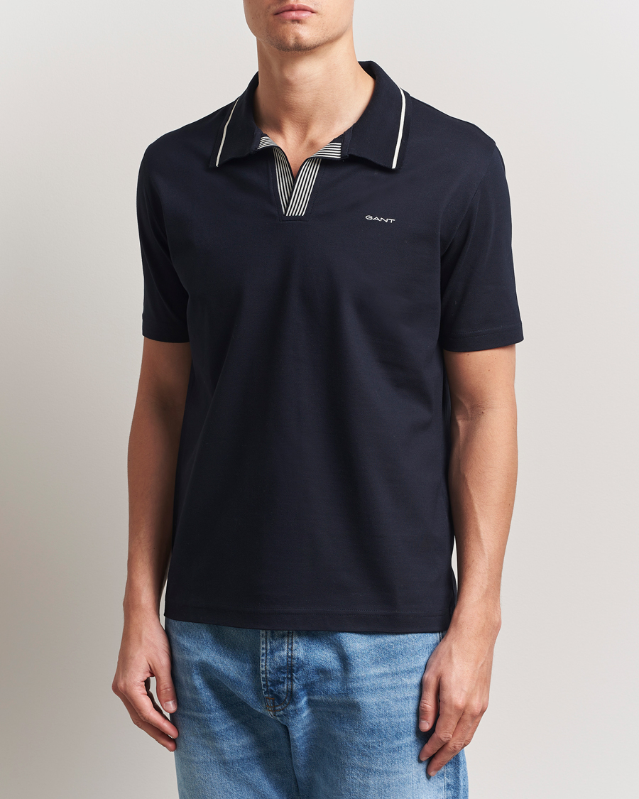 Homme | Polos | Gant | Tipping Polo Evening Blue