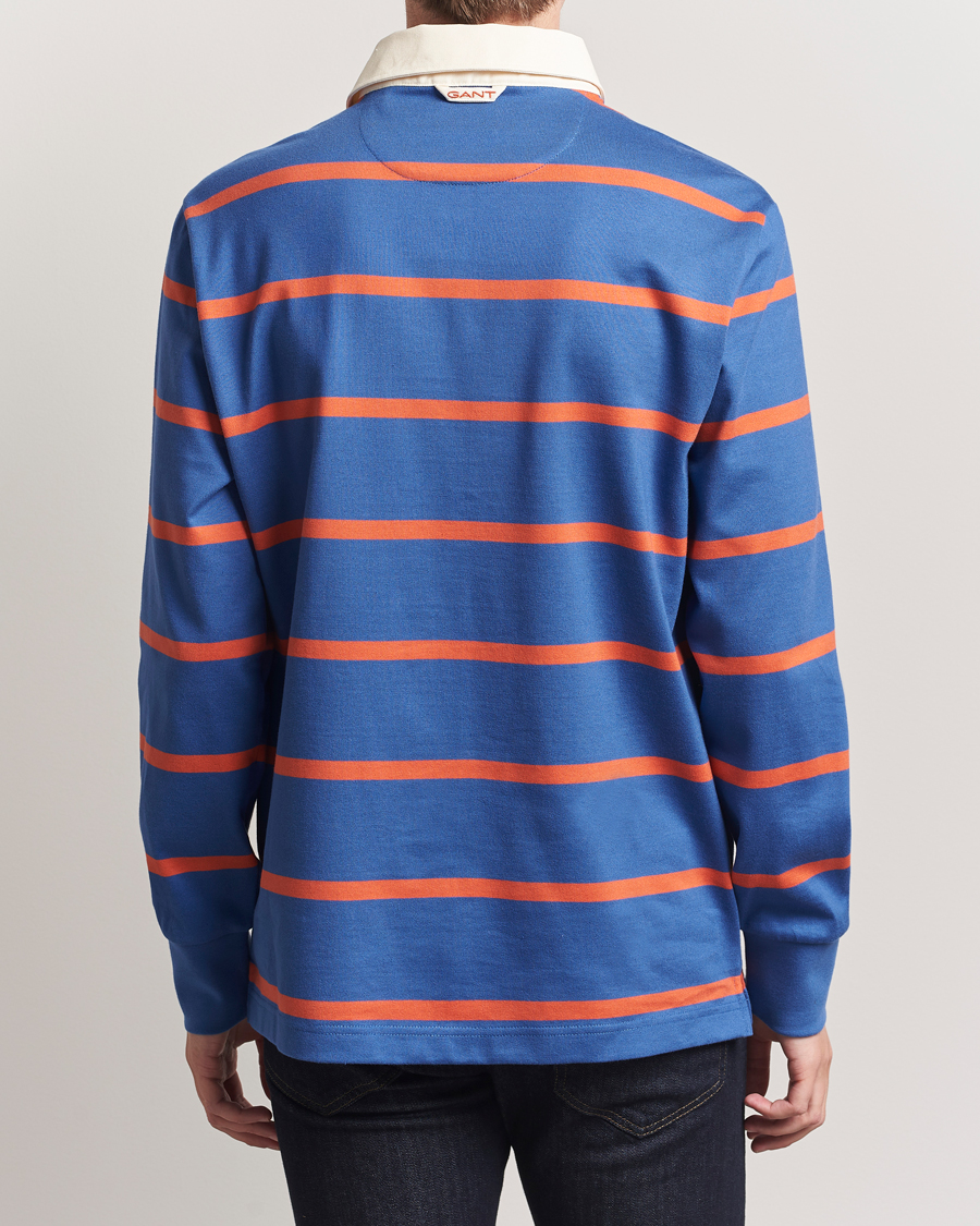 Homme | Pulls Et Tricots | GANT | Thin Stripe Heavy Rugger Rich Blue