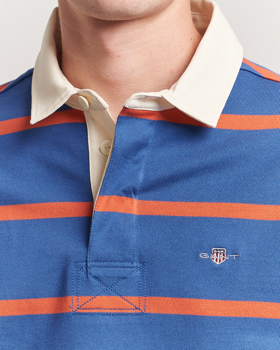 Homme | Pulls Et Tricots | GANT | Thin Stripe Heavy Rugger Rich Blue