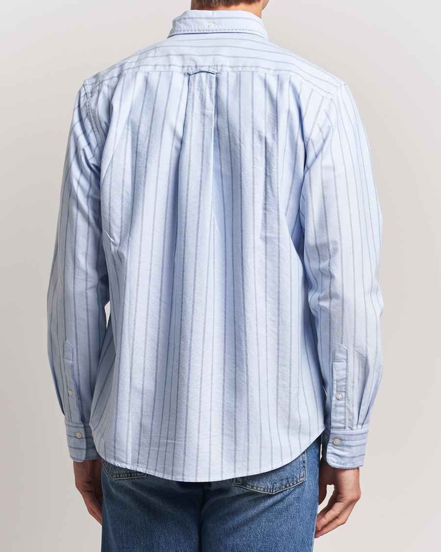 Homme | Chemises | GANT | Regular Fit Classic Oxford Striped Shirt Light Blue