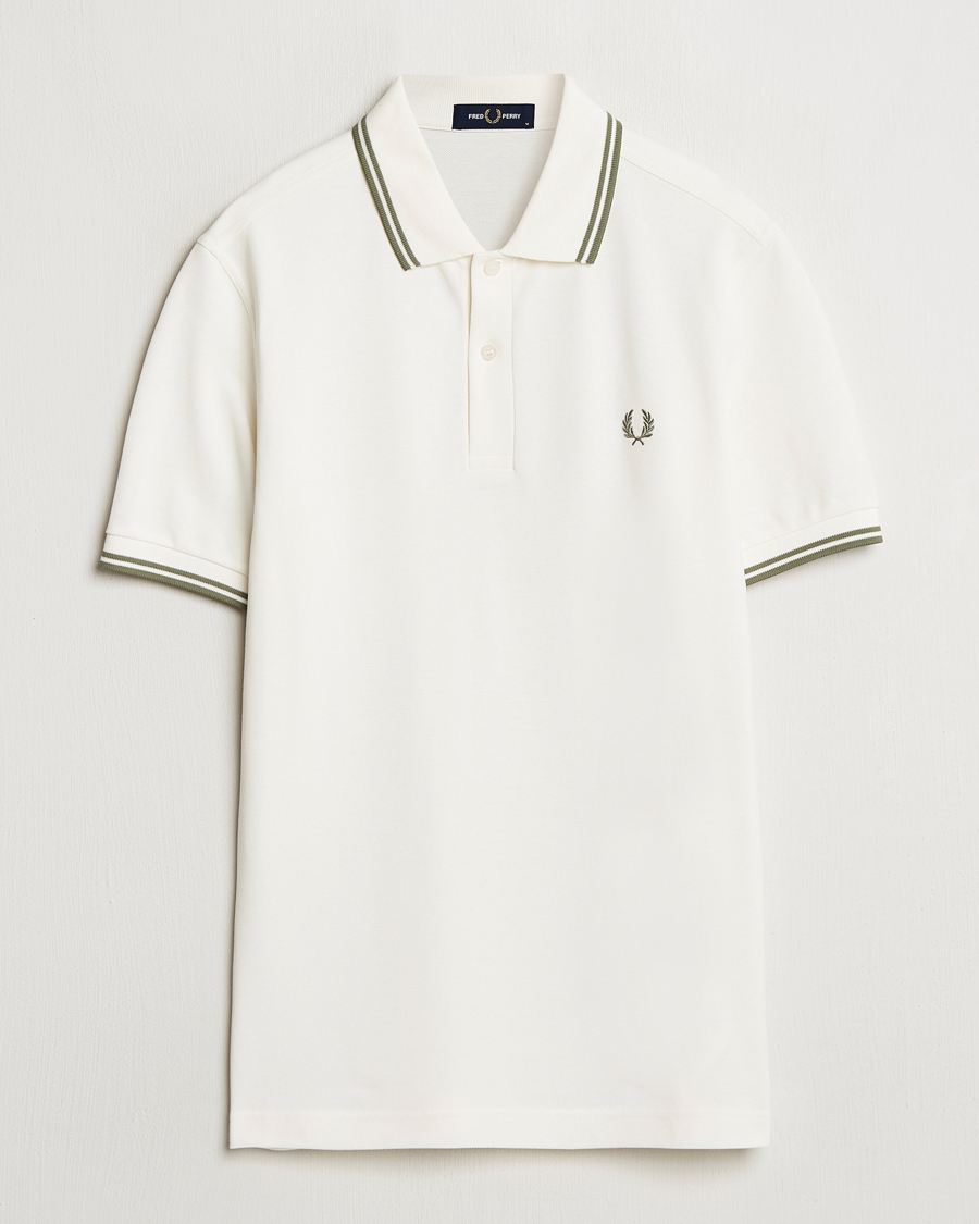 Homme | Polos | Fred Perry | Twin Tipped Polo Shirt Light Ecru