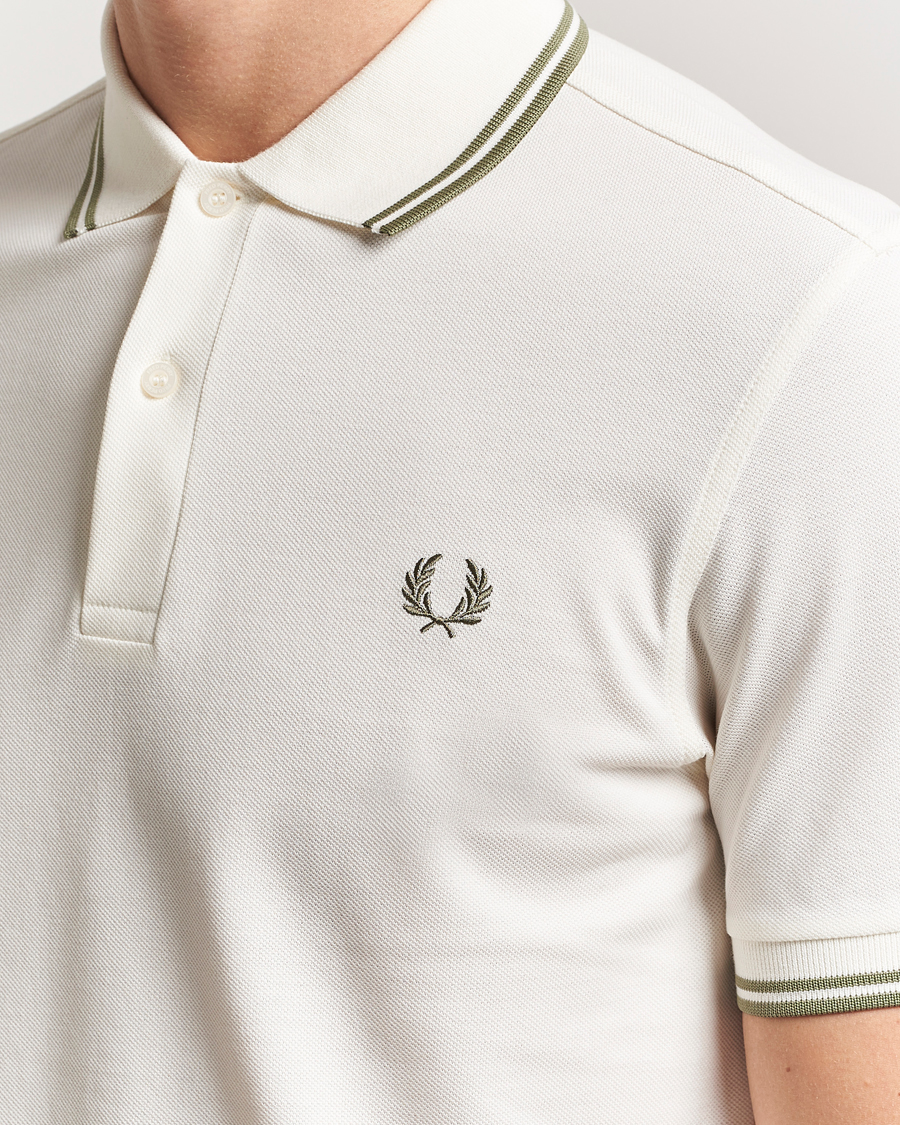 Homme | Polos | Fred Perry | Twin Tipped Polo Shirt Light Ecru