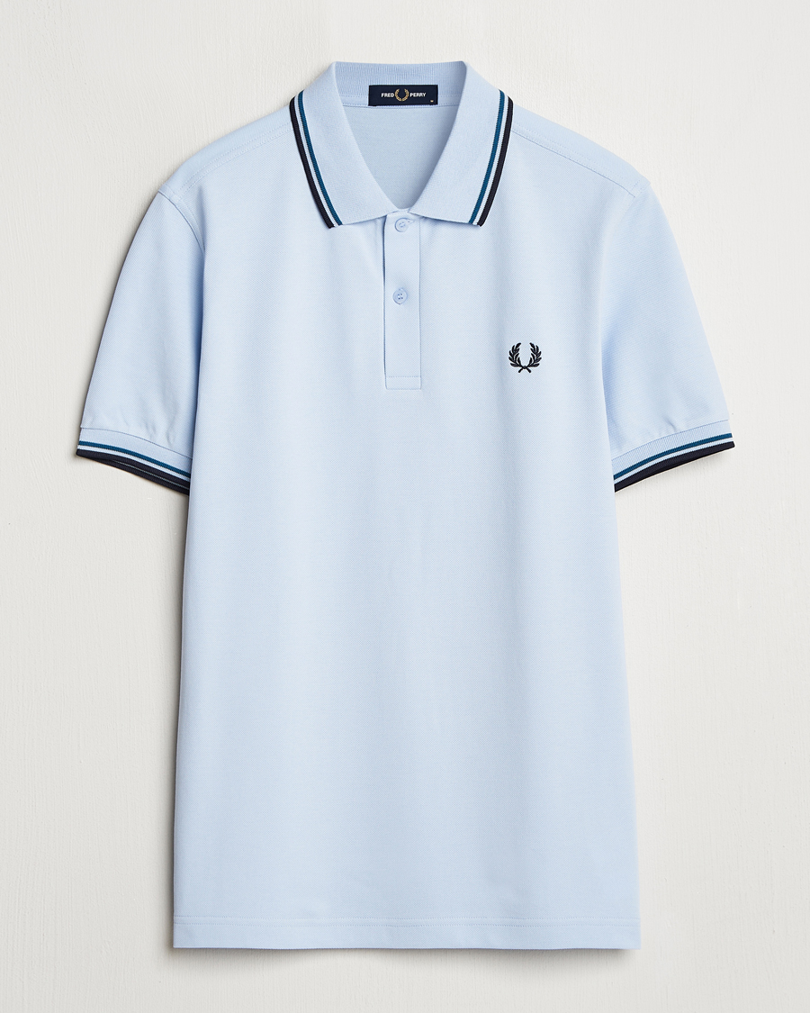 Homme | Polos | Fred Perry | Twin Tipped Polo Shirt Light Smoke